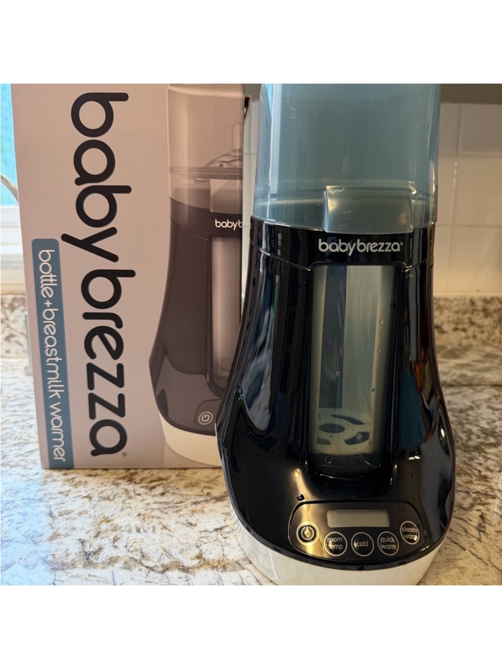Baby Brezza Bottle Warmer in Black and Silver